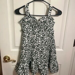 Janie & Jack green and white floral dress. Size 7
